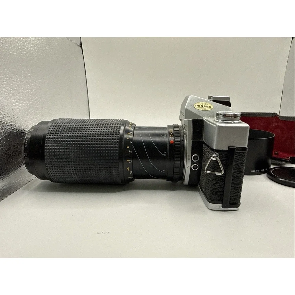 Minolta SRT 101 Silver 35mm SLR Film Camera W/ MD Zoom‎ 70-210mm 1:4 Lens Tested